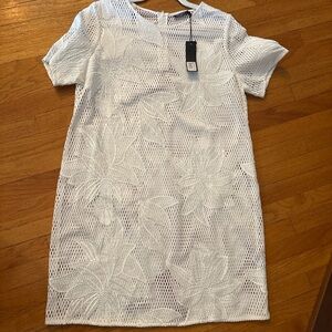 White Floral coverup Dress